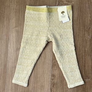 NWT Tucker+Tate Baby Girl Cable Knit Sparkle Sweater Leggings Size 24 Months